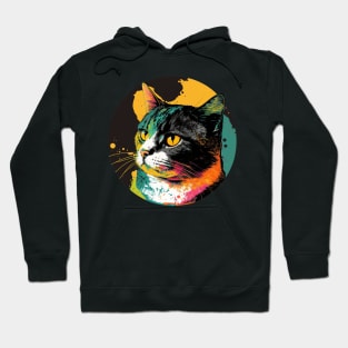 Round Up Your Style with Unique and Adorable Cat Designs - Discover the Purrfect Round Cat Art Collection! Hoodie